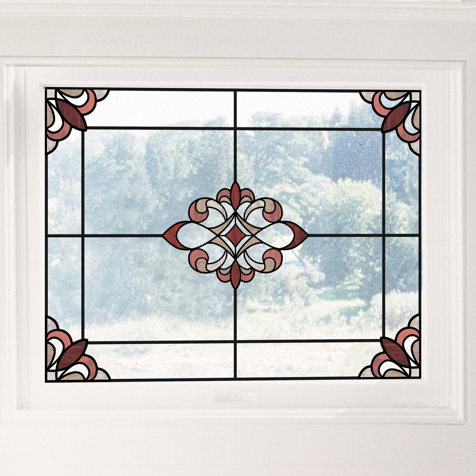 Lark Manor Stained Glass Window Decal Reviews Wayfair